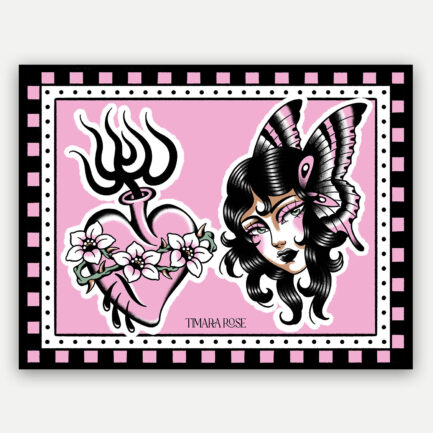 Butterfly Lady & Sacred Heart Print