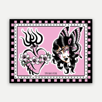 Butterfly Lady & Sacred Heart Print